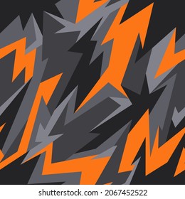 Patrón sin inconvenientes con adorno de moda geométrica camuflado. Fondo militar para envoltura de vinilo y calcomanía. Resumen de textura vectorial de camo interminable.