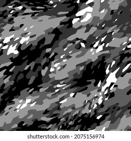 Seamless pattern with camouflage geometric trendy ornament. Polygonal background for vinyl wrap, fabric and fashion print. Abstract military camo vector texture.