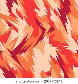 Seamless pattern with camouflage geometric trendy ornament. Racing background for vinyl wrap and decal. Abstract military camo vector texture.