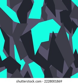 Seamless pattern with camouflage geometric trendy ornament. Racing background for vinyl wrap and decal. Abstract military camo vector texture.