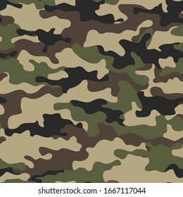 Seamless pattern camouflage of green and light spots.Army camo.Modern vector design.