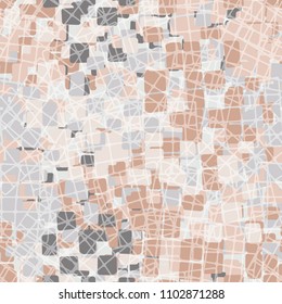Seamless pattern. Camouflage is intended for fashion adepts. The texture is made of multi-colored spots. The covering consists of pieces of a grid.