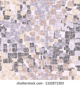 Seamless pattern. Camouflage is intended for fashion adepts. The texture is made of multi-colored spots. The covering consists of pieces of a grid.