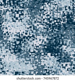 Seamless pattern. Camouflage made of elements with square holes. For use in three-dimensional graphics, textile production and design of other objects.
