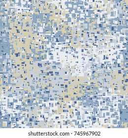 Seamless pattern. Camouflage made of elements with square holes. For use in three-dimensional graphics, textile production and design of other objects.