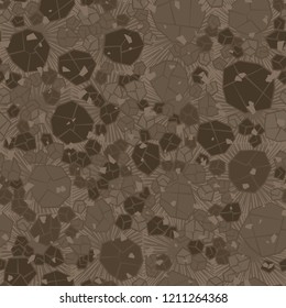 Seamless pattern. Camouflage made of stones. Background consisting of square suns