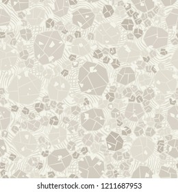 Seamless pattern. Camouflage made of stones. Background consisting of squares formed by curved lines.