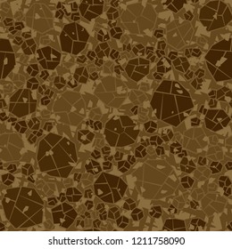 Seamless pattern. Camouflage made of stones. Background consisting of thick chaotic lines.