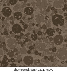 Seamless pattern. Camouflage made of stones. Background of quadrilateral abstract shapes. Editable.