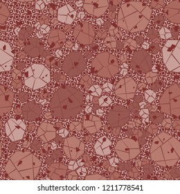 Seamless pattern. Camouflage made of stones. Background of the four-pointed stars and squares. Editable.