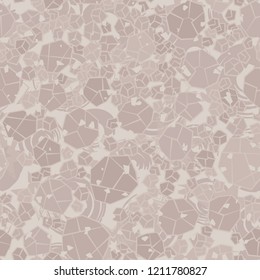 Seamless pattern. Camouflage made of stones. Background of the seven-eyed stars and circles. Editable.