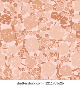Seamless pattern. Camouflage made of stones. Background from an oblique network. Editable.