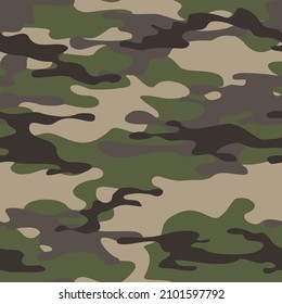 Seamless pattern camouflage military. Modern camo. Print on fabric and textiles. Vector illustration