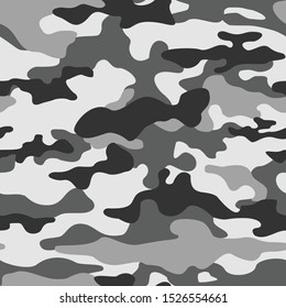 Seamless pattern camouflage military texture.Grey army background.Vector