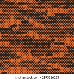El camuflaje sin foco es moderno. Resumen de mosaico de camo. Una textura militar sin fin. Imprima en tela y ropa. Ilustración del vector