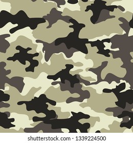 Seamless pattern camouflage NATO desert .Yellow spot. Print on fabric on paper vector