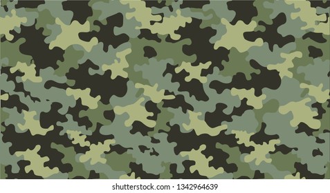 
Seamless pattern. Camouflage on a dark background military autumn. The print on the fabric on the paper. Abstraction vector