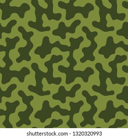 Seamless pattern with camouflage ornament. Abstract modern military camo texture background. Vector illustration.