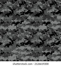 Seamless pattern camouflage pixelated. Abstract geometric camo. Military texture. Print on fabric and textiles. For hunting and fishing. vector background