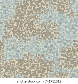 Seamless pattern. Camouflage with a primitive imitation of a smooth relief.