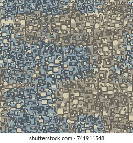 Seamless pattern. Camouflage with a primitive imitation of a smooth relief.