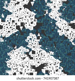 Seamless pattern. Camouflage with a simple imitation of rough terrain.