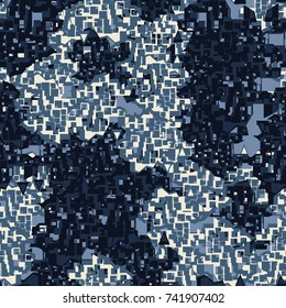 Seamless pattern. Camouflage with a simple imitation of rough terrain.