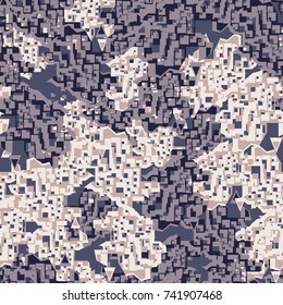 Seamless pattern. Camouflage with a simple imitation of rough terrain.