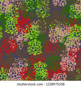 Seamless pattern in camouflage style. The colors of the spring landscape.