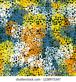 Seamless pattern in camouflage style. The colors of the spring landscape.
