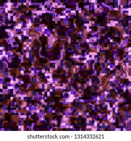 Seamless pattern. Camouflage of two textures. The first pixel texture.
Background consisting of chaos smoothly curved figures. Editable.