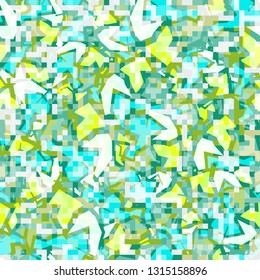 Seamless pattern. Camouflage of two textures. The first pixel texture.
The background is a marble picture. Editable.