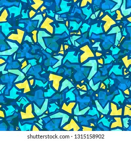 Seamless pattern. Camouflage of two textures. The first pixel texture.
The background is a marble picture. Editable.