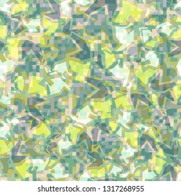 Seamless pattern. Camouflage of two textures. The first pixel texture.
The background is a marble picture. Editable.