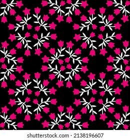 Seamless pattern with Campanula (Platycodon) flowers. Endless floral texture. Vector colorful illustration.
