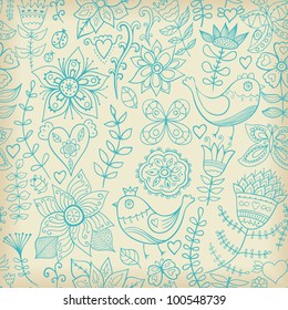 Seamless pattern can be used for wallpaper, pattern fills, web page background,surface textures. Gorgeous seamless floral background