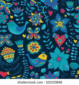 Seamless pattern can be used for wallpaper, pattern fills, web page background,surface textures. Gorgeous seamless floral background