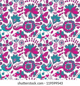 Seamless pattern can be used for wallpaper, pattern fills, web page background,surface textures. Gorgeous seamless floral background