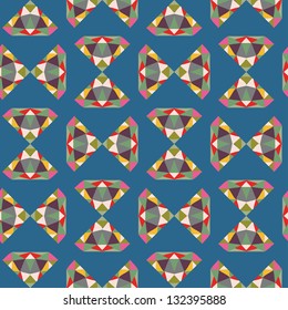 Seamless pattern can be used for wallpaper, pattern fills, web page backgrounds, surface textures. Gorgeous seamless abstract background. Blue colored pattern for vintage wallpapers