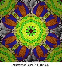Seamless pattern can be used for wallpaper, web page background, surface textures. Ornate zentangle texture, endless pattern with abstract flowers. Seamless pattern with flowers. Vector ornaments.