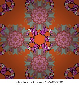 Seamless pattern can be used for wallpaper, web page background, surface textures. Seamless pattern with flowers. Vector ornate zentangle texture, endless pattern with abstract flowers.