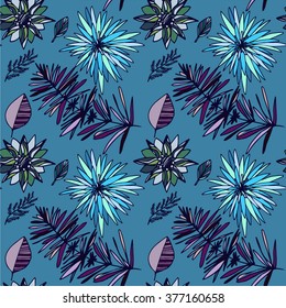 Seamless pattern. Seamless pattern can be used for wallpaper, pattern fills, web page background,surface textures. Print for the packaging of paper or fabric. seamless texture of leaves