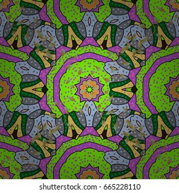 Seamless pattern can be used for wallpaper, web page background, surface textures. Seamless pattern with flowers. Vector ornate zentangle texture, endless pattern with abstract flowers.