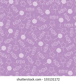 Seamless pattern with candies