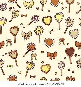 Seamless pattern with candies