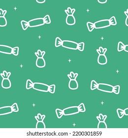 Seamless pattern with candies. X mas background