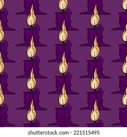 Seamless pattern with candles.