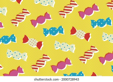 seamless pattern with candy for banners, cards, flyers, social media wallpapers, etc.