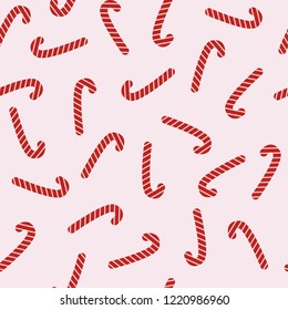 seamless pattern with candy canes, christmas background