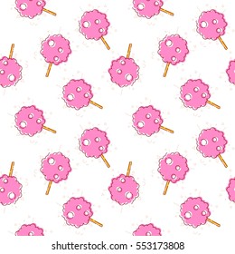 Seamless pattern candy. Flat vector cartoon illustration. Objects isolated on a white background.